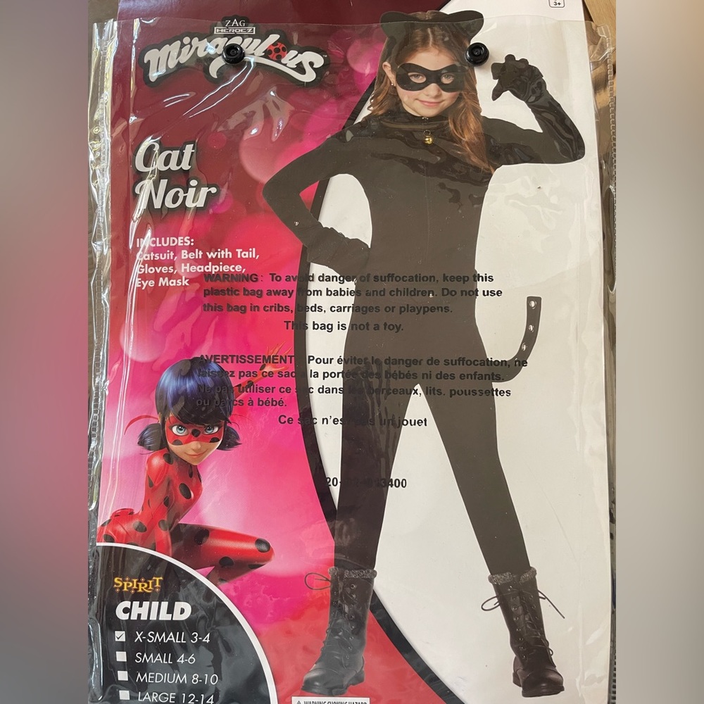 Cat Noir XS kids costume from Miraculous